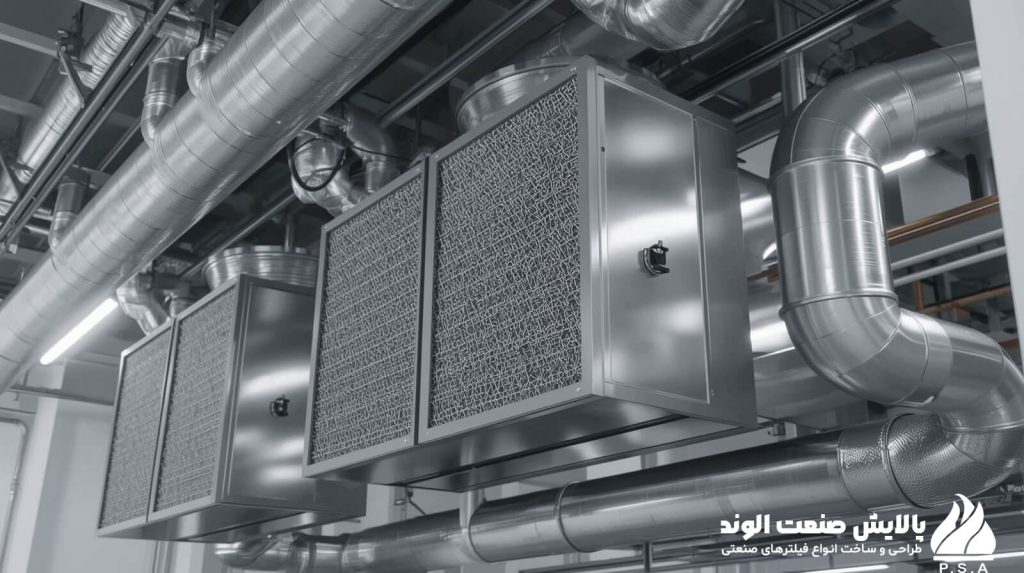 فیلترهای-صنعتی-نصب‌شده-در-سیستم-تهویه-و-اتاق-تمیز